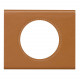 Plaque Céliane Matières 1 poste - finition Cuir Caramel