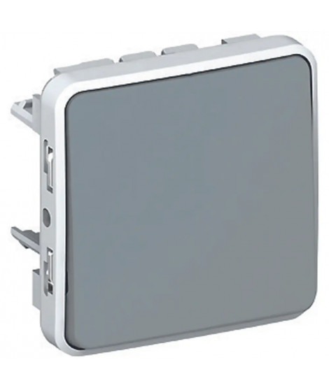 Interrupteur ou va-et-vient étanche Plexo composable IP55 10AX 250V - gris