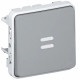 Interrupteur ou va-et-vient lumineux Plexo composable IP55 10AX 250V - gris