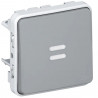 Interrupteur ou va-et-vient lumineux Plexo composable IP55 10AX 250V - gris