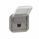 Prise RJ45 catégorie 6A STP Plexo composable gris