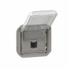 Prise RJ45 catégorie 6A STP Plexo composable gris
