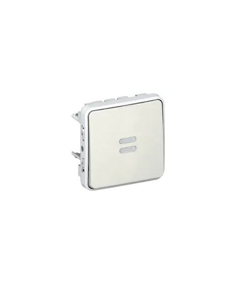 Interrupteur ou va-et-vient témoin étanche phase distribuée Plexo IP55 - blanc
