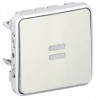 Interrupteur ou va-et-vient témoin étanche phase distribuée Plexo IP55 - blanc