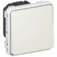 Poussoir inverseur étanche NO+NF Plexo composable IP55 10A - blanc
