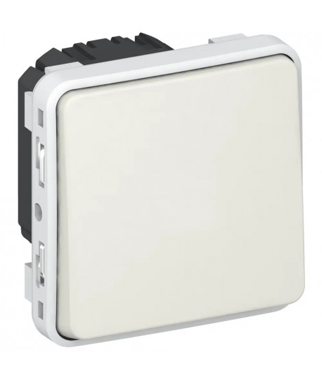 Poussoir inverseur étanche NO+NF Plexo composable IP55 10A - blanc