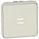 Poussoir étanche NO lumineux Plexo composable IP55 10A - blanc