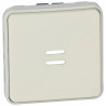 Poussoir étanche NO lumineux Plexo composable IP55 10A - blanc