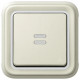 Poussoir étanche NO lumineux Plexo composable IP55 10A - blanc