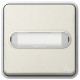 Poussoir étanche NO lumineux porte-étiquette Plexo composable IP55 10A - blanc