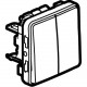 Double poussoir étanche NO+NF Plexo composable IP55 10A - blanc