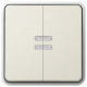 Double poussoir inverseur étanche NO+NF lumineux Plexo composable IP55 10A blanc