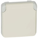 Prise étanche 2P+T contact latéral de terre Plexo compos IP55 16A 250V -blanc