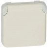 Prise étanche 2P+T contact latéral de terre Plexo compos IP55 16A 250V -blanc