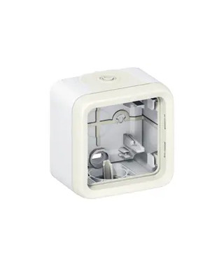 Boîtier étanche à embouts 1 poste Plexo composable IP55 - blanc
