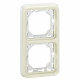 Support plaque étanche 2 postes verticaux Plexo composable IP55 - blanc