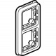 Support plaque étanche 2 postes verticaux Plexo composable IP55 - blanc