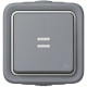 Interrupteur ou va-et-vient lumineux Plexo complet IP55 saillie 10AX 250V - gris