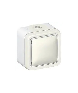 Sortie de câbles étanche avec serre-câbles Plexo complet IP55 saillie - blanc