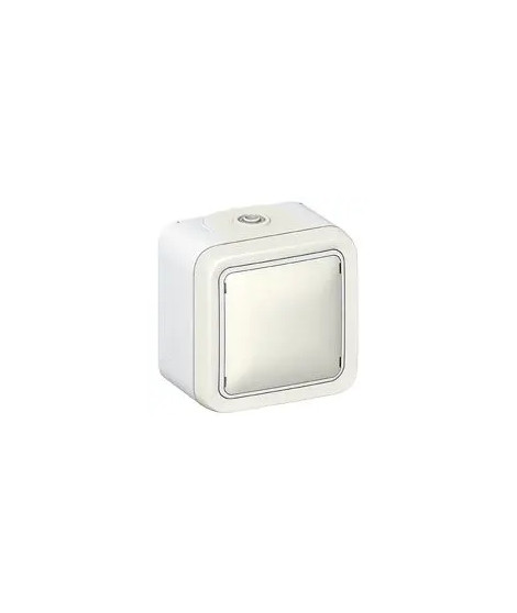 Sortie de câbles étanche avec serre-câbles Plexo complet IP55 saillie - blanc