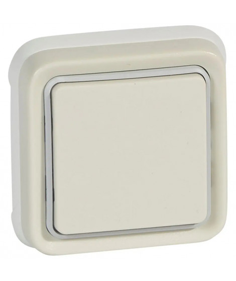Interrupteur ou va-et-vient étanche Plexo complet IP55 encastré 10AX 250V -blanc