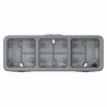 Boîtier Plexo 3 postes horizontal - pour montage en saillie - gris