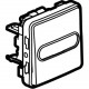 Poussoir NO lum +porte-étiquette Plexo compo IP55 10A -blanc Artic antimicrobien