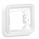 Support étanche plaque 1 poste Plexo composable IP55 - blanc Artic antimicrobien
