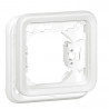 Support étanche plaque 1 poste Plexo composable IP55 - blanc Artic antimicrobien