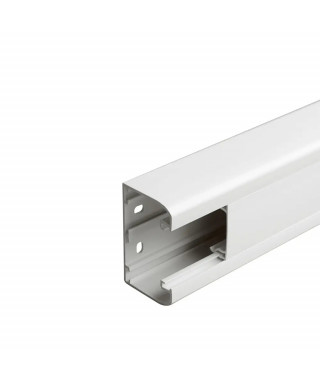 Goulotte 1 compartiment à clippage direct Mosaic 50x80mm de longueur 2m - blanc