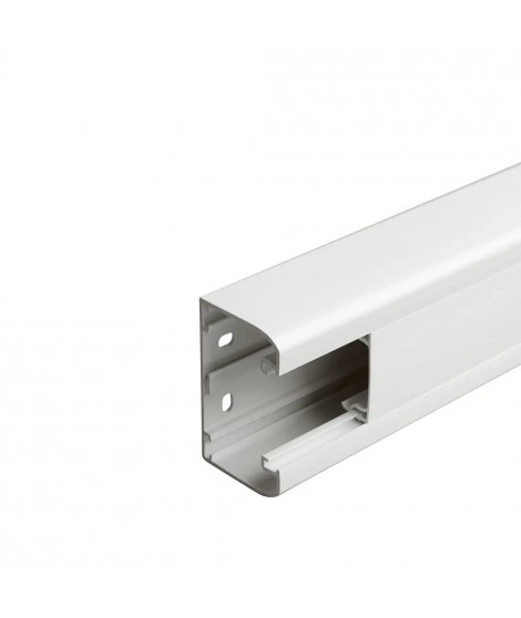 Goulotte 1 compartiment à clippage direct Mosaic 50x80mm de longueur 2m - blanc