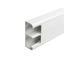 Goulotte 2 compartiments à clippage direct 50x130mm Mosaic longueur 2m - blanc