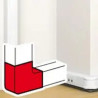 Angle plat 90° pour goulotte à clippage direct Mosaic 50x80mm - blanc