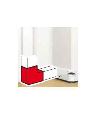 Angle plat 90° pour goulotte à clippage direct Mosaic 50x145mm - blanc