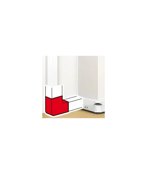 Angle plat 90° pour goulotte à clippage direct Mosaic 50x145mm - blanc