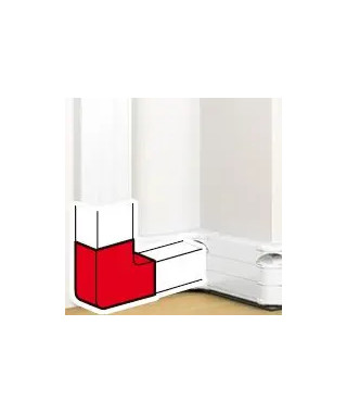 Angle plat 90° pour goulotte à clippage direct Mosaic 50x180mm - blanc