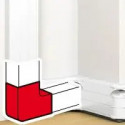 Angle plat 90° pour goulotte à clippage direct Mosaic 50x180mm - blanc