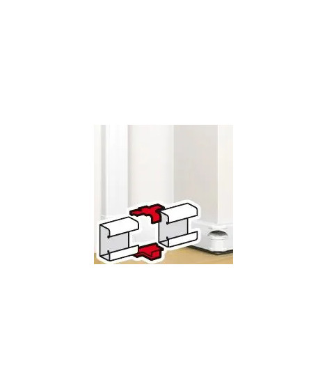 Eclisse de jonction pour goulotte à clippage direct Mosaic 50x145mm - blanc