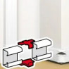 Eclisse de jonction pour goulotte à clippage direct Mosaic 50x145mm - blanc