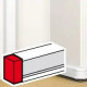 Embout pour goulotte à clippage direct Mosaic 50x80mm - blanc antimicrobien
