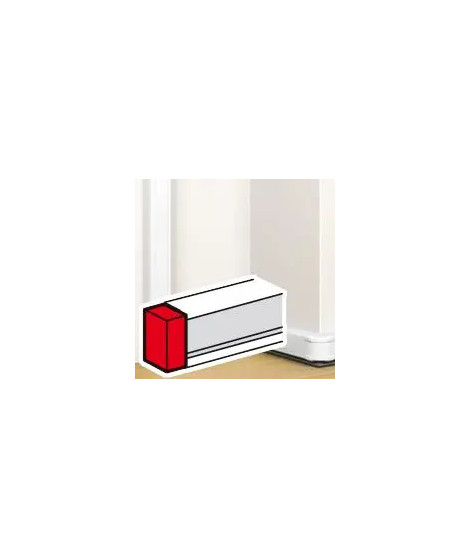 Embout pour goulotte à clippage direct Mosaic 50x80mm - blanc antimicrobien