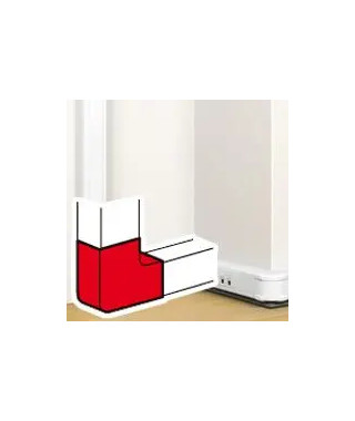 Angle plat 90° goulotte à clippage direct Mosaic 50x80mm blanc antimicrobien