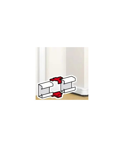Eclisse de jonction pour goulottes Mosaic 50x80/130/180 - blanc antimicrobien
