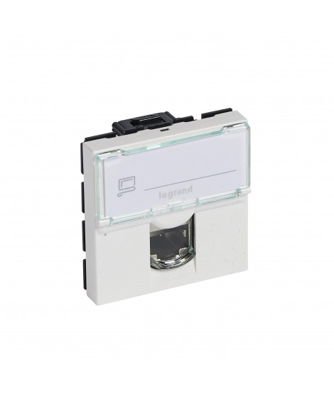 Prise RJ45 catégorie5e UTP Mosaic 2 modules - blanc