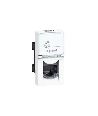 Prise RJ45 catégorie 6 FTP Mosaic 1 module - Blanc