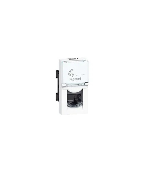 Prise RJ45 catégorie 6 FTP Mosaic 1 module - Blanc