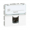 Prise RJ45 catégorie 6 FTP Mosaic 2 modules - Blanc