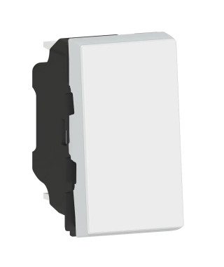 Interrupteur ou va-et-vient 10AX 250V~ Mosaic Easy-Led 1 module - blanc