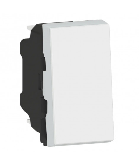 Interrupteur ou va-et-vient 10AX 250V~ Mosaic Easy-Led 1 module - blanc