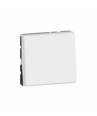 Interrupteur ou va-et-vient 10AX 250V~ Mosaic Easy-Led 2 modules - blanc